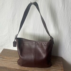 Coach Rich Brown Leather Slim Legacy Shoulder Bag